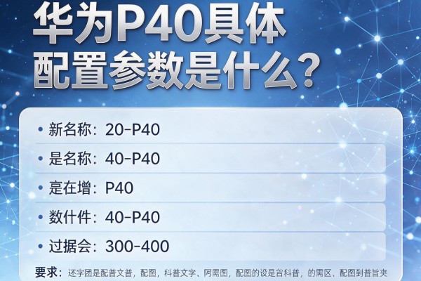 华为P40具体配置参数是什么？