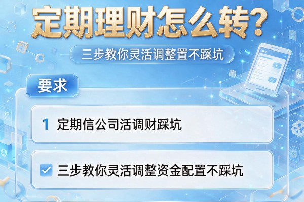 定期理财怎么转？三步教你灵活调整资金配置不踩坑