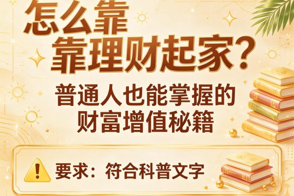 怎么靠理财起家？普通人也能掌握的财富增值秘籍