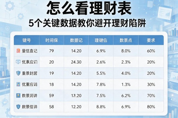 怎么看理财表：5个关键数据教你避开理财陷阱