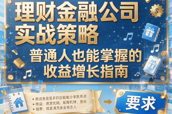 理财金融公司实战策略：普通人也能掌握的收益增长指南