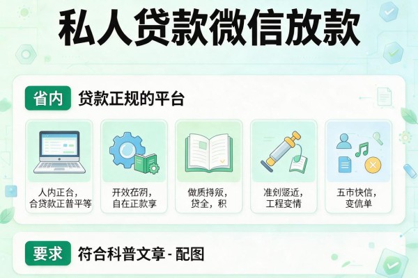 私人贷款微信放款，省内五个贷款正规的平台