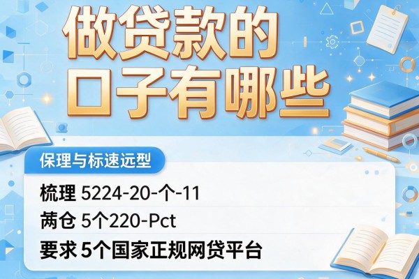 做贷款的口子有哪些，梳理5个国家正规网贷平台