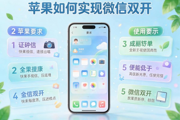 苹果手机如何实现微信双开？