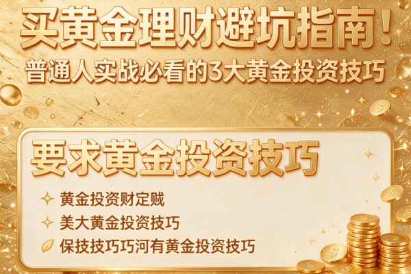 买黄金理财避坑指南：普通人实战必看的3大黄金投资技巧