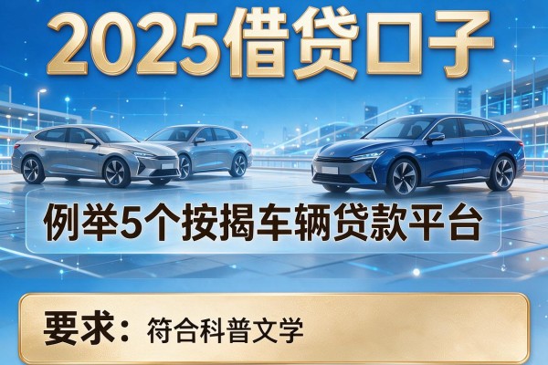 2025借贷口子，例举5个按揭车辆贷款平台