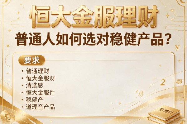 恒大金服理财：普通人如何选对稳健产品？