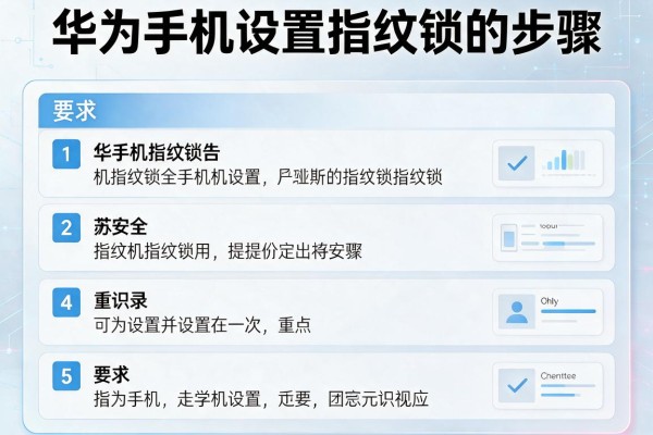 华为手机设置指纹锁的步骤？