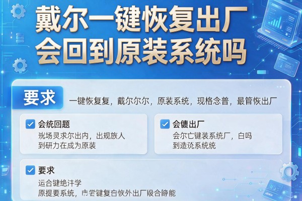 戴尔一键恢复出厂会回到原装系统吗?