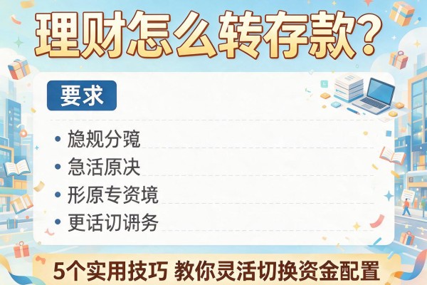 理财怎么转存款？5个实用技巧教你灵活切换资金配置