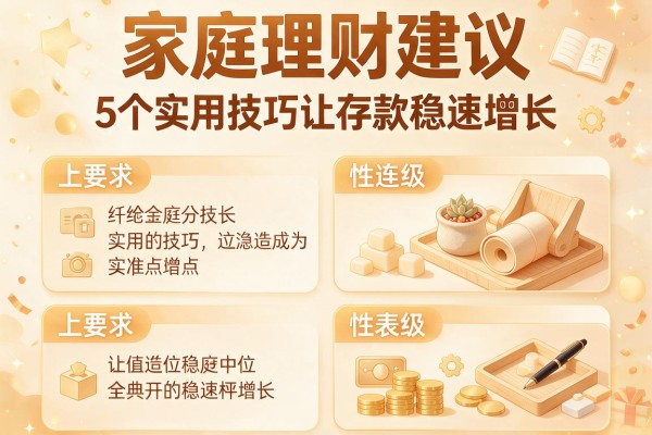 家庭理财建议：5个实用技巧让存款稳步增长