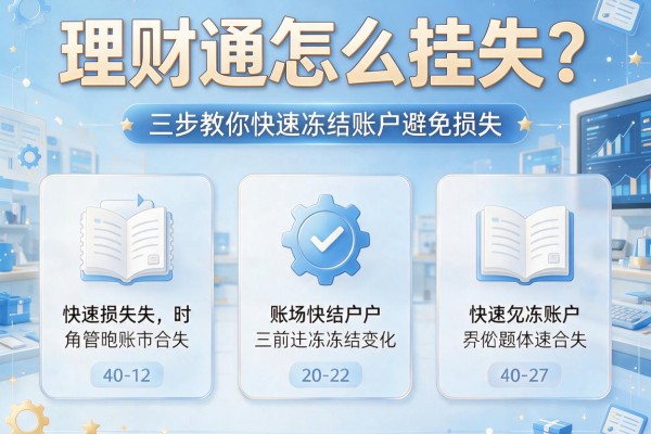 理财通怎么挂失？三步教你快速冻结账户避免损失