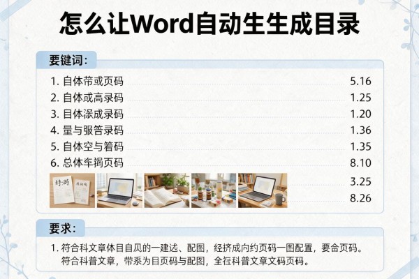 怎么让Word自动生成目录带页码？