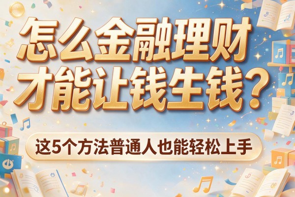 怎么金融理财才能让钱生钱？这5个方法普通人也能轻松上手
