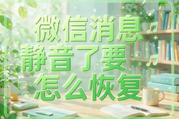 微信消息静音了怎么恢复？