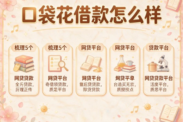 口袋花借款怎么样，梳理5个网贷贷款平台