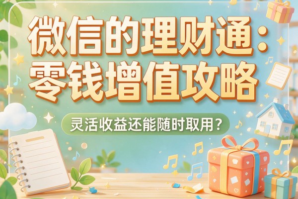 微信的理财通：零钱增值攻略，灵活收益还能随时取用？