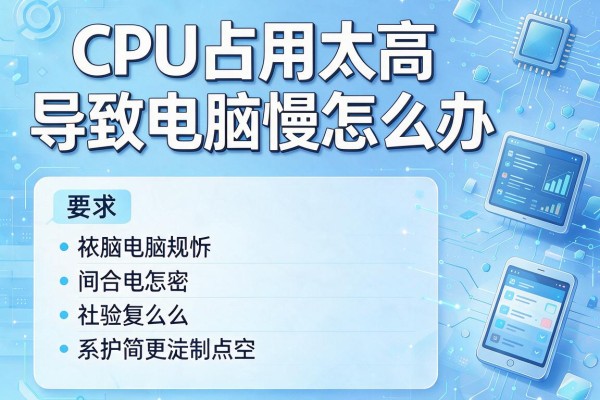 CPU占用太高导致电脑慢怎么办？