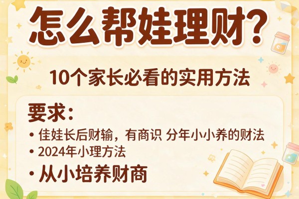 怎么帮娃理财？10个家长必看的实用方法从小培养财商