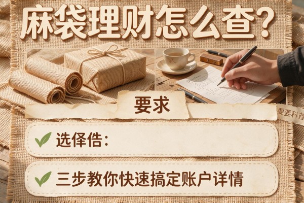 麻袋理财怎么查？三步教你快速搞定账户详情