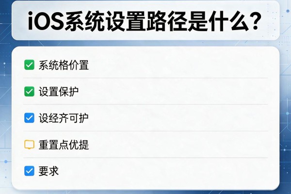 iOS系统设置路径是什么？