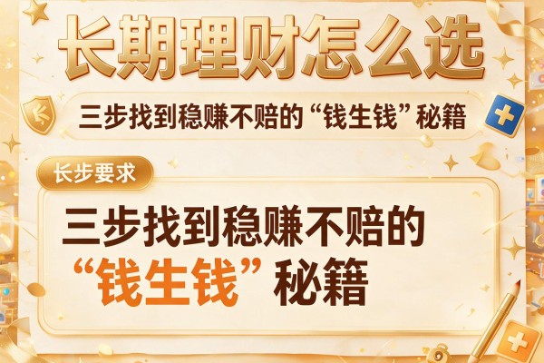 长期理财怎么选：三步找到稳赚不赔的“钱生钱”秘籍