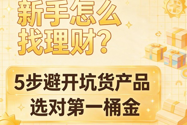 新手怎么找理财？5步避开坑货产品，选对第一桶金
