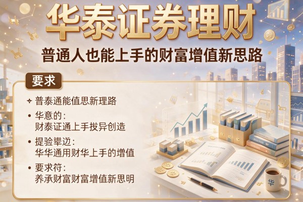 华泰证券理财：普通人也能上手的财富增值新思路