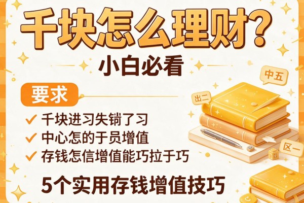 千块怎么理财？小白必看的5个实用存钱增值技巧