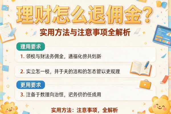 理财怎么退佣金?实用方法与注意事项全解析