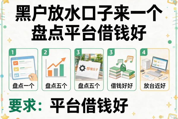 黑户放水口子来一个，盘点五个平台借钱好