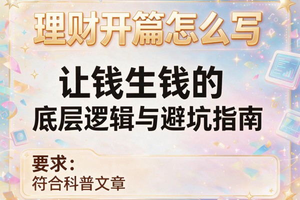 理财开篇怎么写：让钱生钱的底层逻辑与避坑指南