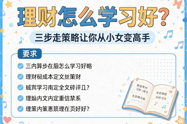 理财怎么学习好？三步走策略让你从小白变高手