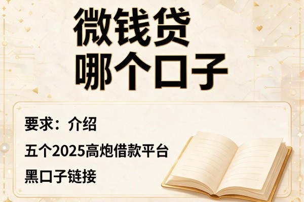 微钱贷和哪个口子，介绍五个2025高炮借款平台黑口子链接