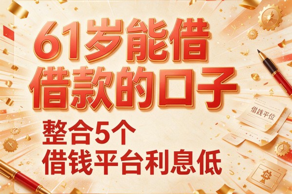 61岁能借款的口子，整合5个借钱平台利息低