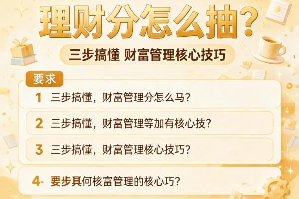 理财分怎么抽？三步搞懂财富管理核心技巧