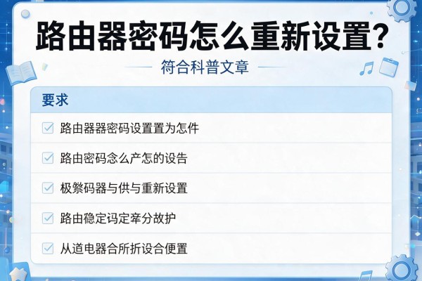 路由器密码怎么重新设置？