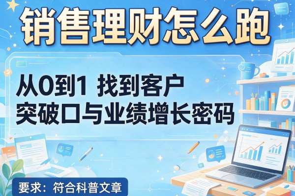 销售理财怎么跑：从0到1找到客户突破口与业绩增长密码