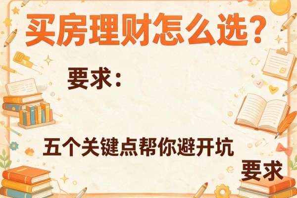 买房理财怎么选？五个关键点帮你避开坑