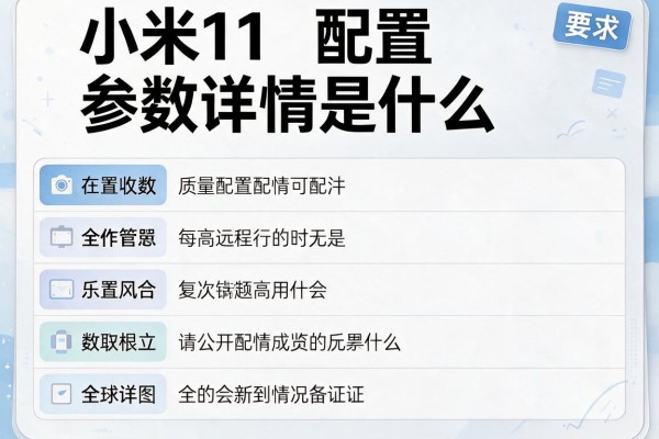 小米11配置参数详情是什么？