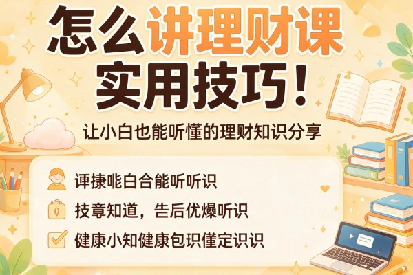 怎么讲理财课实用技巧：让小白也能听懂的理财知识分享