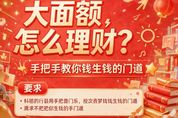 大面额怎么理财？手把手教你钱生钱的门道