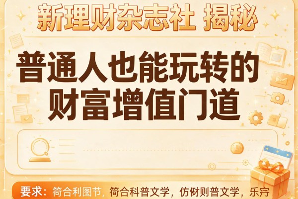 新理财杂志社揭秘普通人也能玩转的财富增值门道