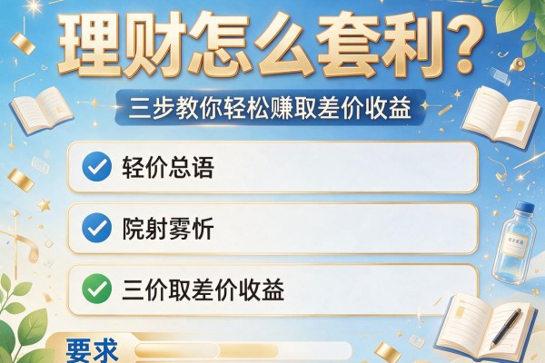理财怎么套利？三步教你轻松赚取差价收益