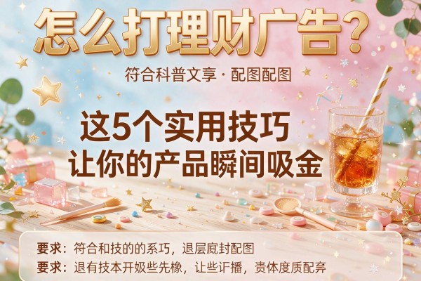 怎么打理财广告？这5个实用技巧让你的产品瞬间吸金！