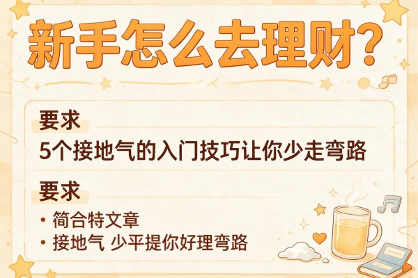新手怎么去理财？5个接地气的入门技巧让你少走弯路