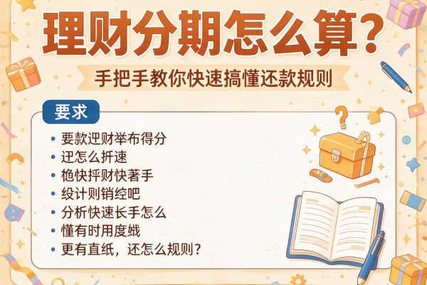 理财分期怎么算?手把手教你快速搞懂还款规则
