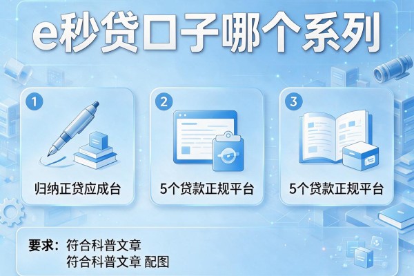 e秒贷口子哪个系列，归纳5个贷款正规平台