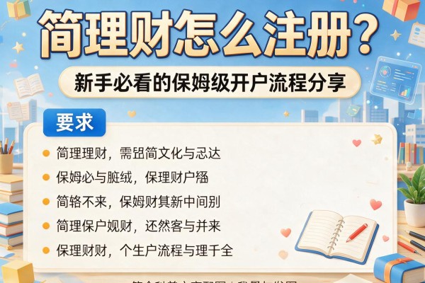 简理财怎么注册？新手必看的保姆级开户流程分享
