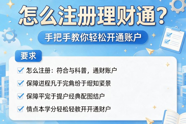 怎么注册理财通？手把手教你轻松开通账户